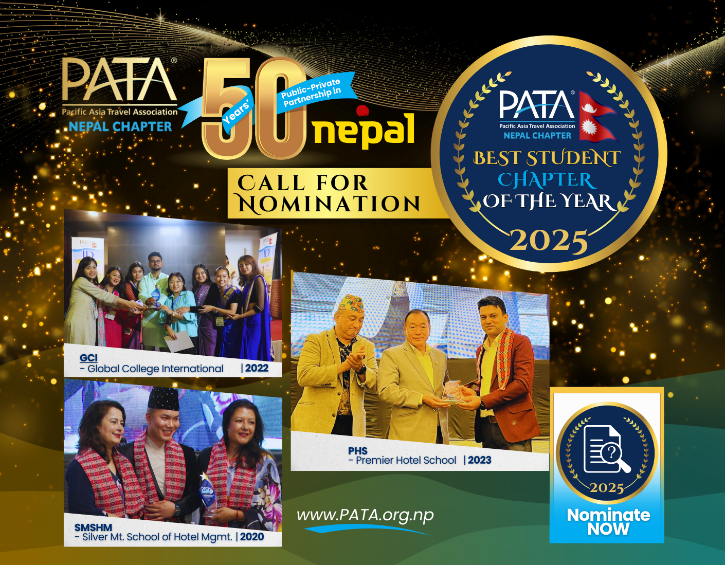 2025: Call For Nomination - PATA Nepal Best Student Chapter of the Year
